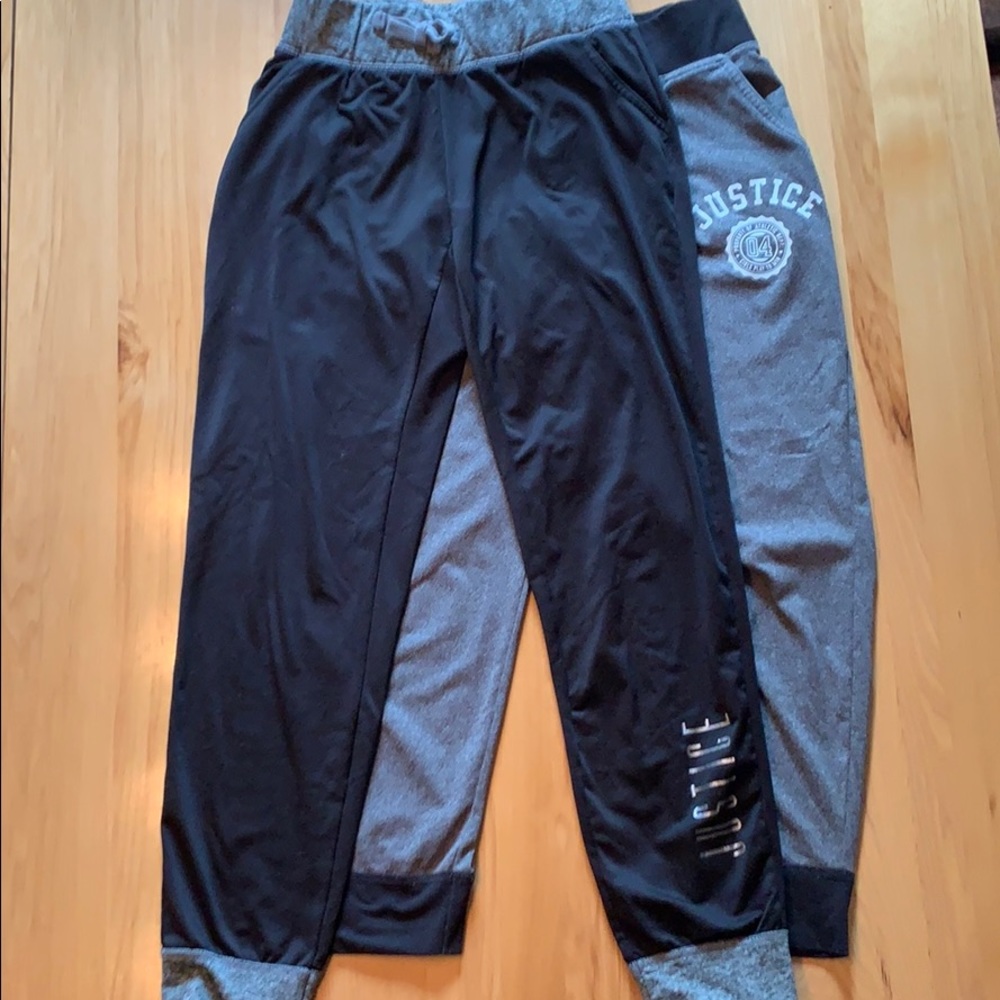 Girls size 12 Justice logo joggers